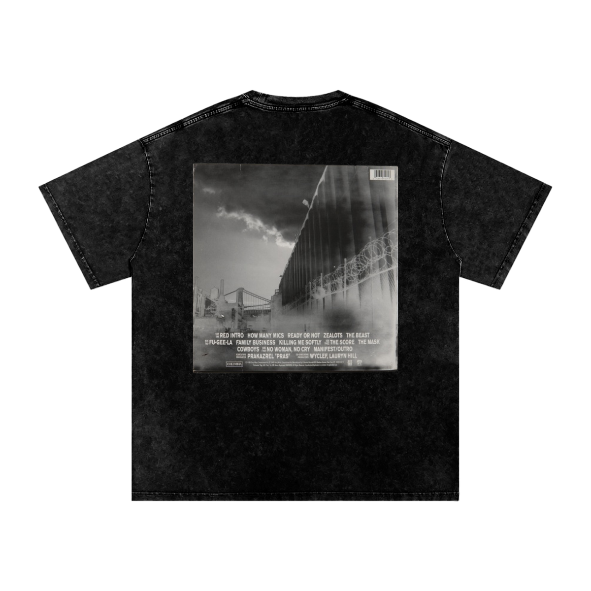 FUGEES THE SCORE Snow Washed Oversized Cotton T-Shirt