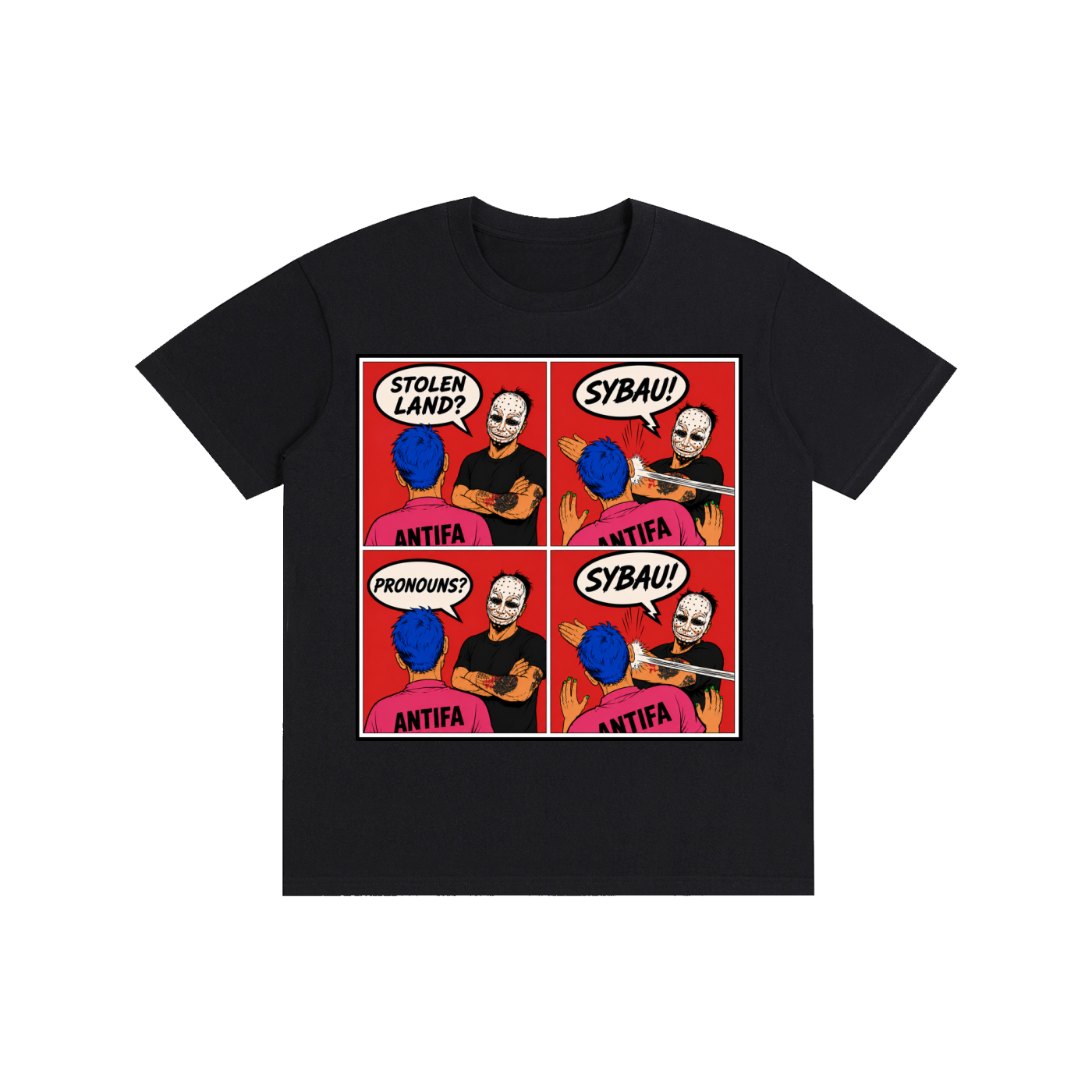 ANTIFA SHUT YO COLLAGE T-Shirt