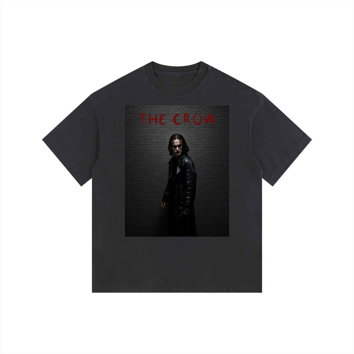 THE CROW Vintage Washed Oversized Cotton T-Shirt