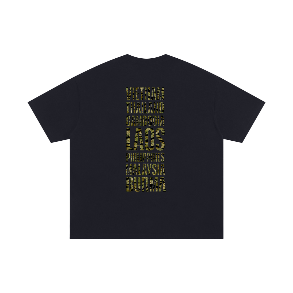 JUNGLE ASIAN CAMO Oversized Cotton T-Shirt