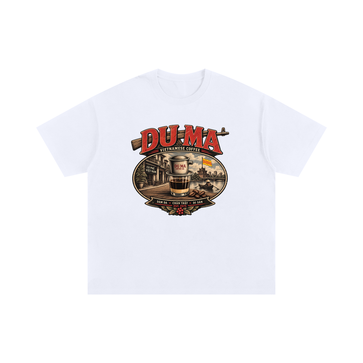 DU MA COFFEE Oversized Cotton T-Shirt