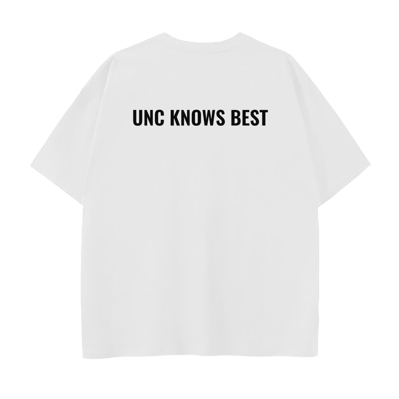 UNC PHIL AMERICA WHITE DROP SHOULDER HEAVY TEE