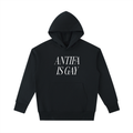 ANTIFA IS GAY FRONTSIDE Heavyweight Cotton Hoodie