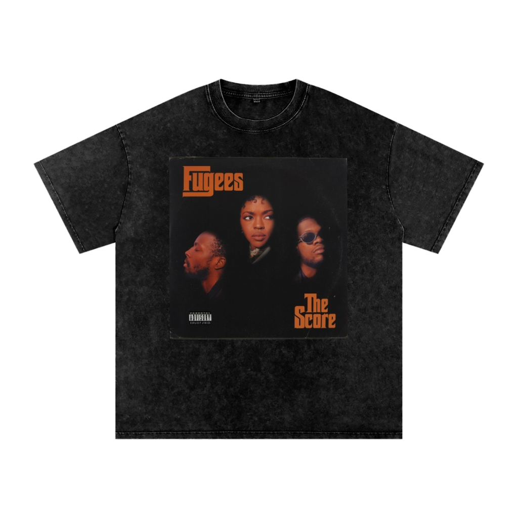 FUGEES THE SCORE Snow Washed Oversized Cotton T-Shirt