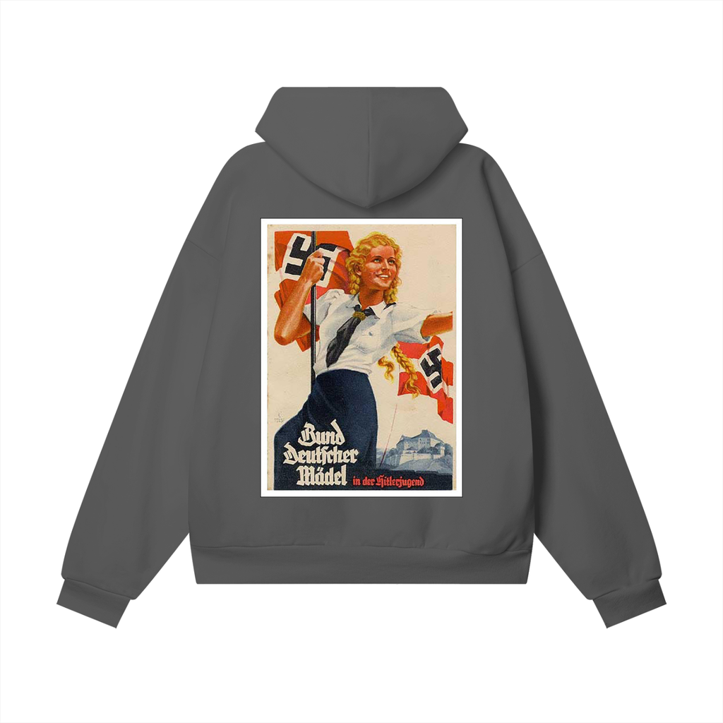 LEAGUE OF GERMAN GIRLS Heavyweight Hidden Pocket Fleece Hoodie