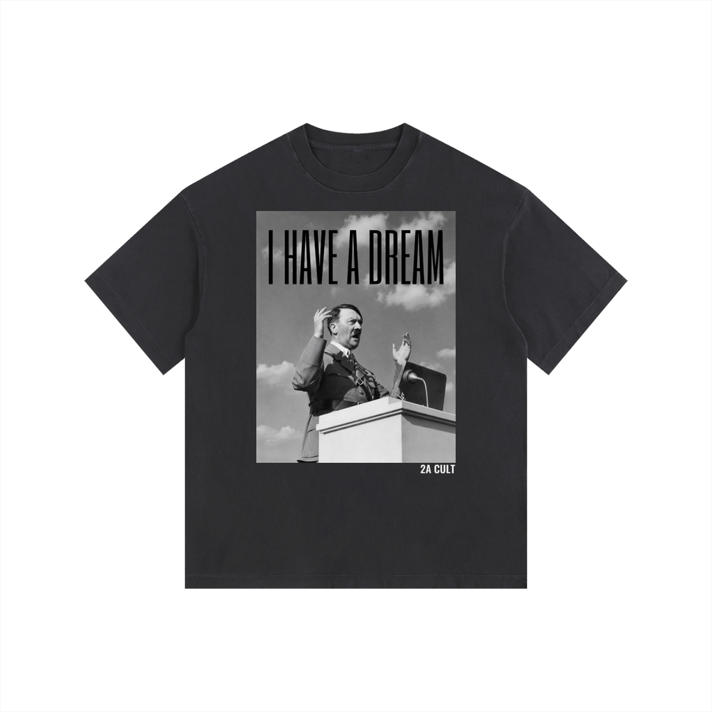 HITLERS DREAM Vintage Washed Oversized Cotton T-Shirt