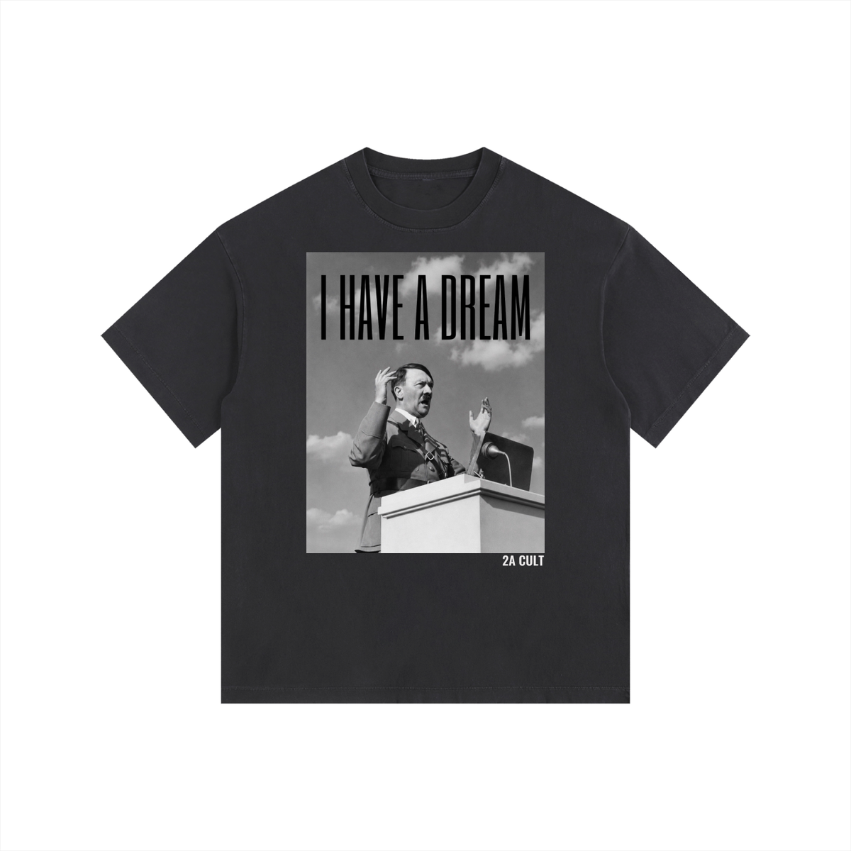 HITLERS DREAM Vintage Washed Oversized Cotton T-Shirt