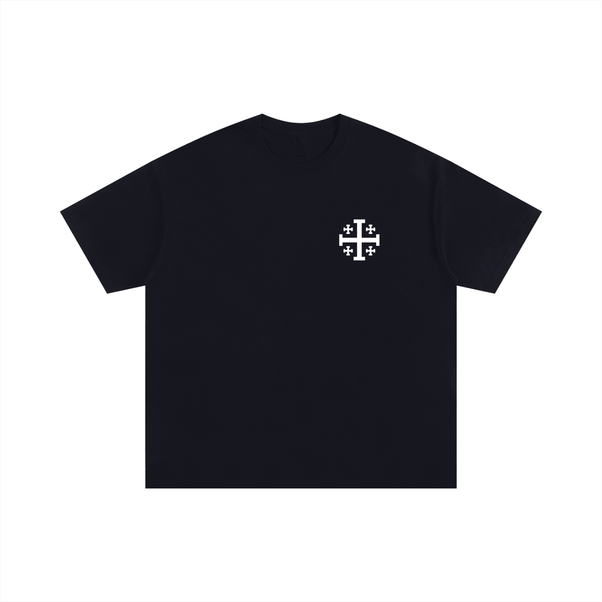 KNIGHT'S CROSS REAR PRINT Oversized T-Shirt