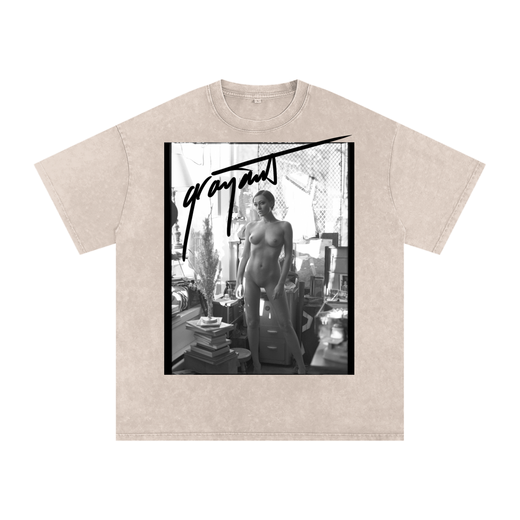 MANNEQUIN NUDE SNOW WASHED COTTON OVERSIZED TSHIRT