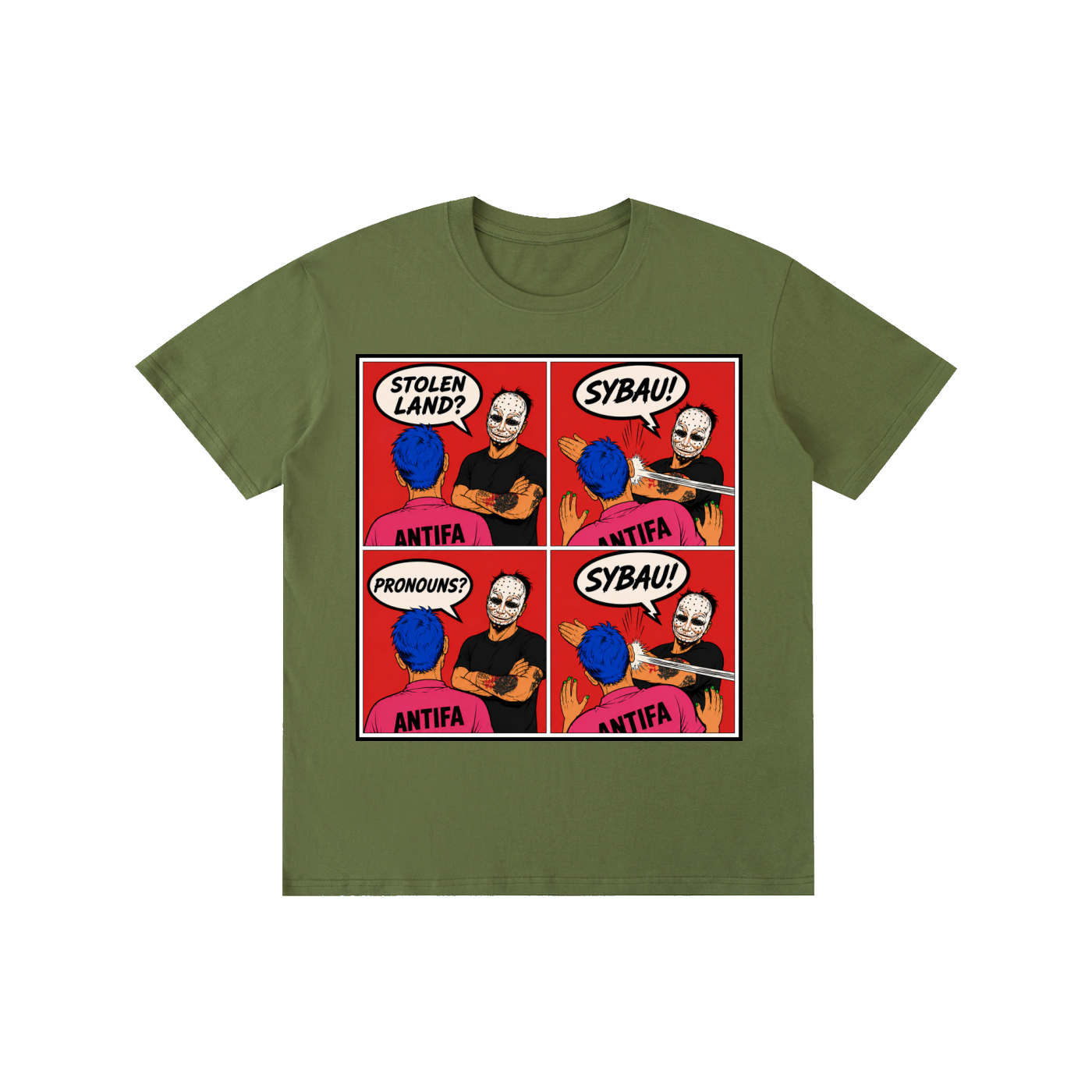 ANTIFA SHUT YO COLLAGE T-Shirt