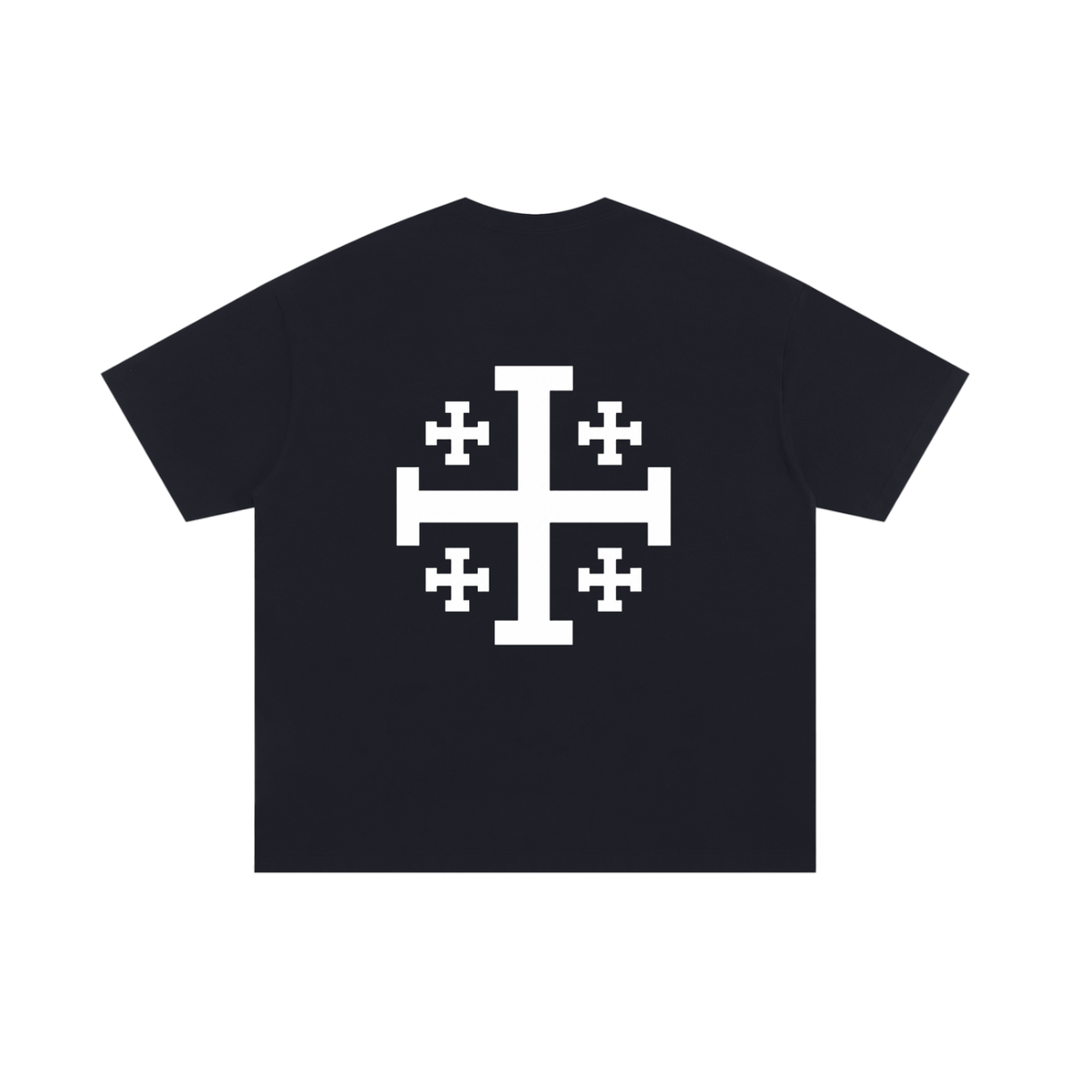 KNIGHT'S CROSS REAR PRINT Oversized T-Shirt