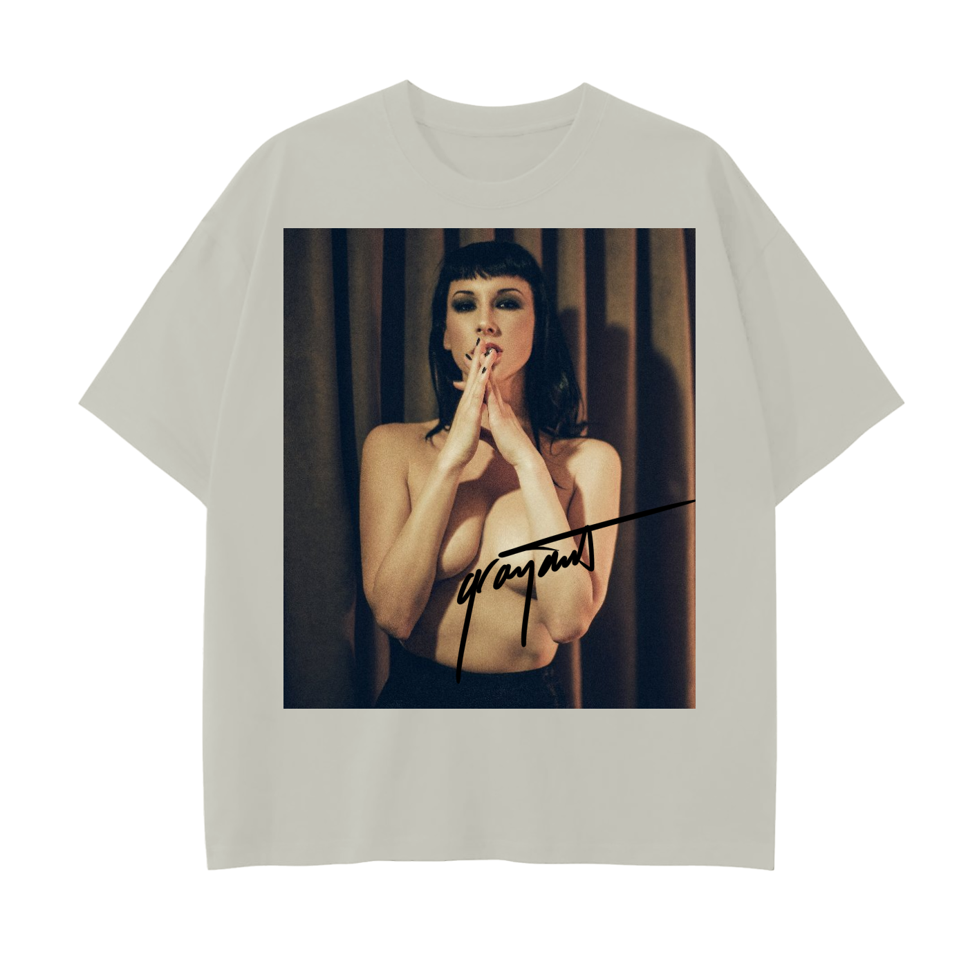 FREELOVE LIGHT GREY DROP SHOULDER DOUBLE SIDED