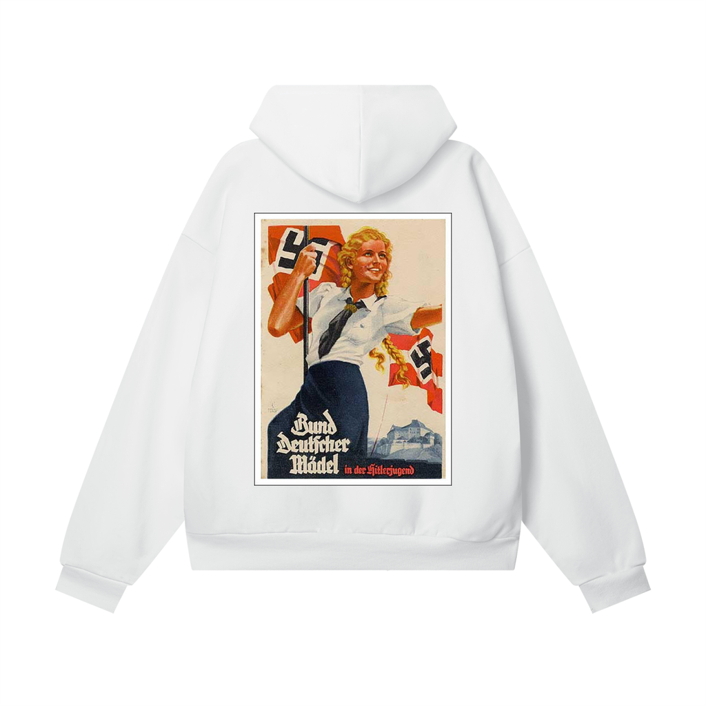 LEAGUE OF GERMAN GIRLS Heavyweight Hidden Pocket Fleece Hoodie