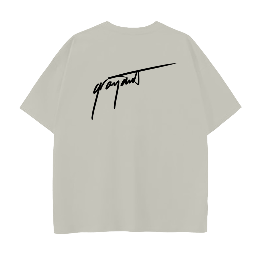 FREELOVE LIGHT GREY DROP SHOULDER TEE